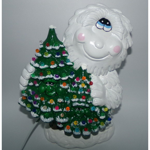 Vintage Retro style Tree Hugger Abominable Snowman Yeti Two Trees goggly eyes - Picture 5 of 16